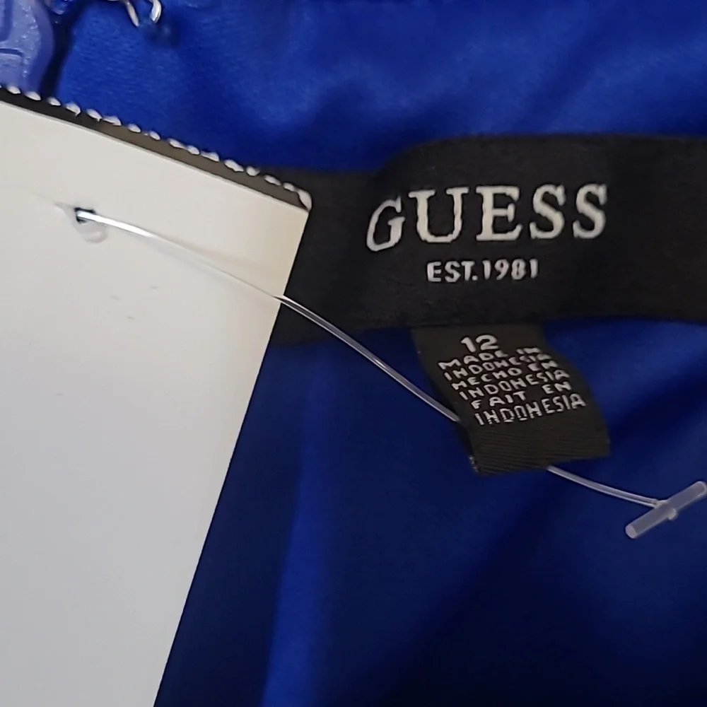 guess Cobalt Lace Midi Dress for women zise 12‎ new .